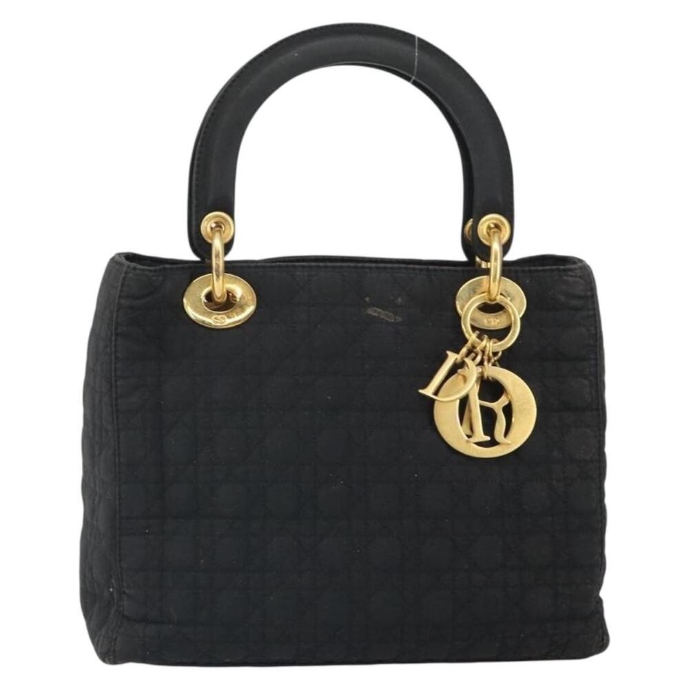 Dior Cannage Nylon Handbag Black